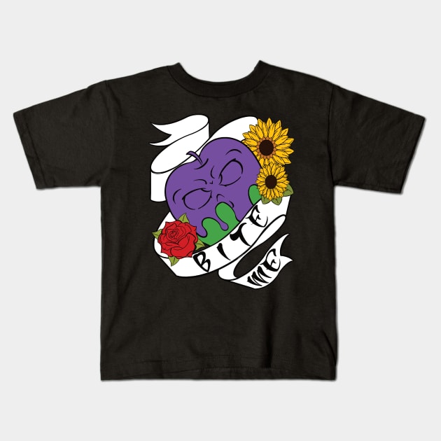 Bite Me Poisoned Apple Kids T-Shirt by Twisted Teeze 